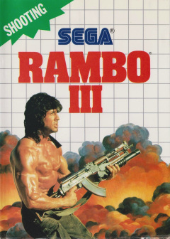 Rambo III for the Sega Master System Front Cover Box Scan