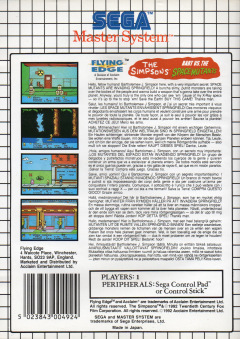 Scan of The Simpsons: Bart vs. The Space Mutants