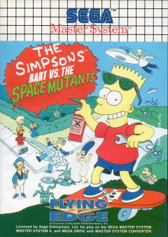The Simpsons: Bart vs. The Space Mutants for the Sega Master System Front Cover Box Scan