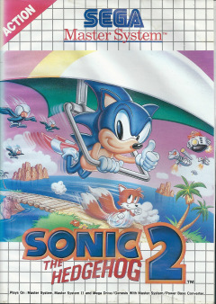 Sonic The Hedgehog 2 for the Sega Master System Front Cover Box Scan