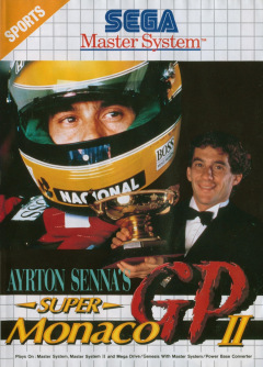 Ayrton Senna's Super Monaco GP II for the Sega Master System Front Cover Box Scan