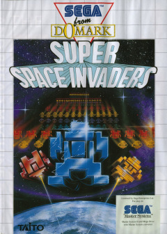Super Space Invaders for the Sega Master System Front Cover Box Scan