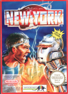 Action in New York for the NES Front Cover Box Scan
