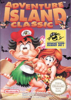 Adventure Island Classic in the Pacific for the NES Front Cover Box Scan