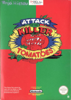 Attack of the Killer Tomatoes for the NES Front Cover Box Scan