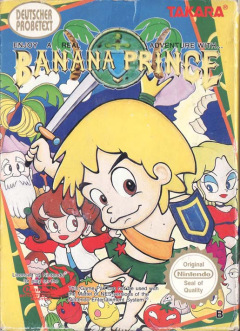 Banana Prince for the NES Front Cover Box Scan