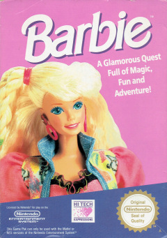 Barbie for the NES Front Cover Box Scan