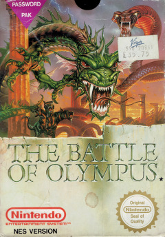 The Battle of Olympus for the NES Front Cover Box Scan