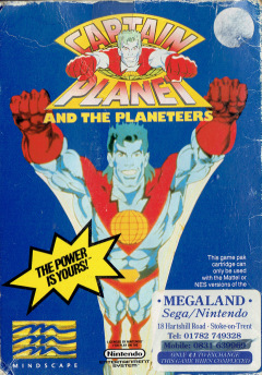 Captain Planet and the Planeteers for the NES Front Cover Box Scan