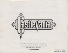 Scan of Castlevania