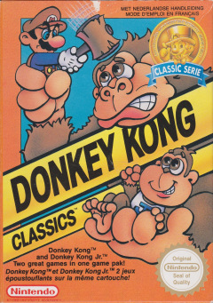 Donkey Kong Classics for the NES Front Cover Box Scan