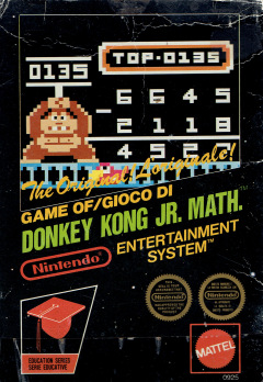 Donkey Kong Jr. Math for the NES Front Cover Box Scan