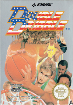 Double Dribble for the NES Front Cover Box Scan