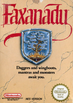 Faxanadu for the NES Front Cover Box Scan