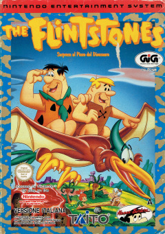 The Flintstones: The Surprise at Dinosaur Peak for the NES Front Cover Box Scan