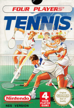 Four Players' Tennis for the NES Front Cover Box Scan