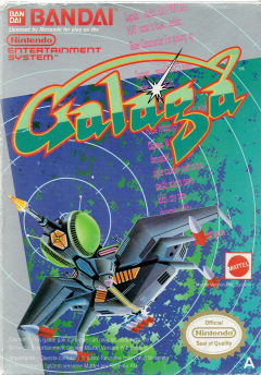 Galaga for the NES Front Cover Box Scan