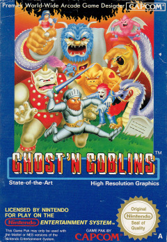 Ghost 'n Goblins for the NES Front Cover Box Scan