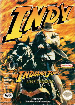 Indiana Jones and the Last Crusade for the NES Front Cover Box Scan
