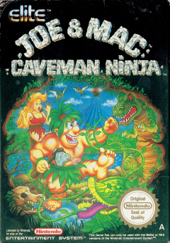 Joe & Mac: Caveman Ninja for the NES Front Cover Box Scan