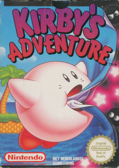 Kirby's Adventure for the NES Front Cover Box Scan