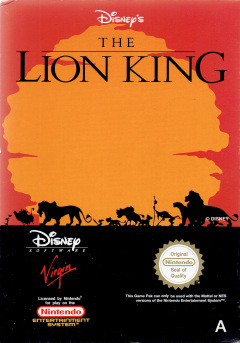 The Lion King (Disney's) for the NES Front Cover Box Scan