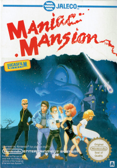 Maniac Mansion for the NES Front Cover Box Scan
