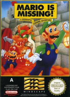 Mario is Missing for the NES Front Cover Box Scan