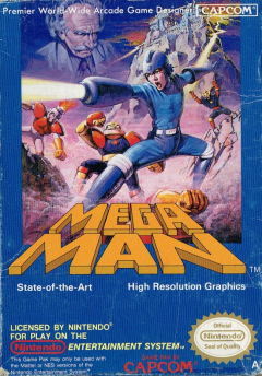 Mega Man for the NES Front Cover Box Scan