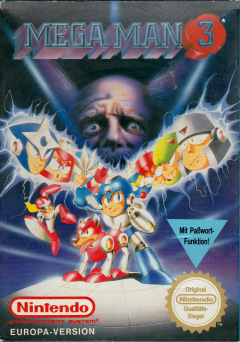 Mega Man 3 for the NES Front Cover Box Scan