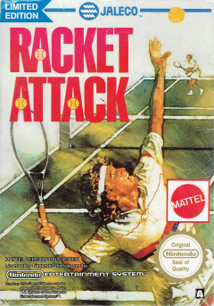 Racket Attack for the NES Front Cover Box Scan
