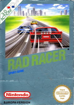 Rad Racer for the NES Front Cover Box Scan