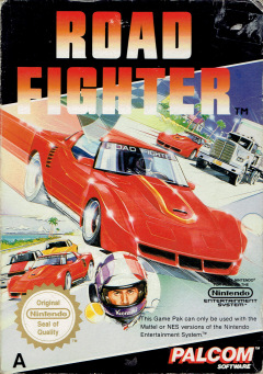 Road Fighter for the NES Front Cover Box Scan