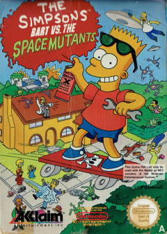 The Simpsons: Bart vs. The Space Mutants for the NES Front Cover Box Scan