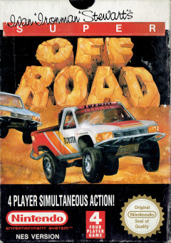 Ivan 'Ironman' Stewart's Super Off Road for the NES Front Cover Box Scan