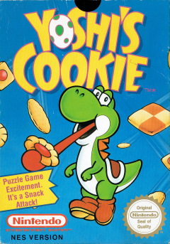 Yoshi's Cookie for the NES Front Cover Box Scan