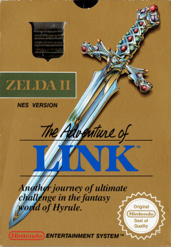 Zelda II: The Adventure of Link for the NES Front Cover Box Scan