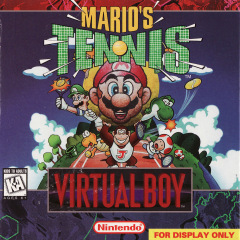 Mario's Tennis for the Nintendo Virtual Boy Front Cover Box Scan