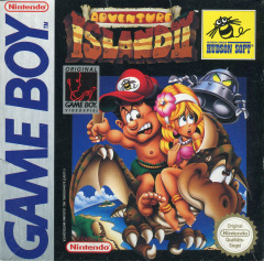 Adventure Island II for the Nintendo Game Boy Front Cover Box Scan