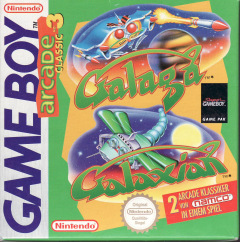 Arcade Classic No. 3: Galaga & Galaxian for the Nintendo Game Boy Front Cover Box Scan
