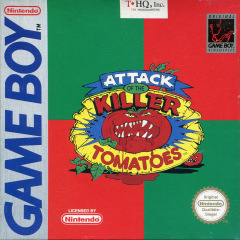 Attack of the Killer Tomatoes for the Nintendo Game Boy Front Cover Box Scan