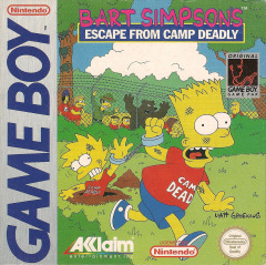 Bart Simpson's Escape from Camp Deadly for the Nintendo Game Boy Front Cover Box Scan