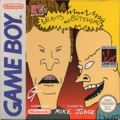 Beavis and Butt-Head for the Nintendo Game Boy Front Cover Box Scan