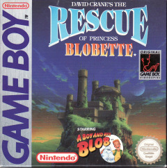 David Crane's The Rescue of Princess Blobette for the Nintendo Game Boy Front Cover Box Scan
