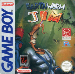 Earthworm Jim for the Nintendo Game Boy Front Cover Box Scan