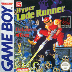 Hyper Lode Runner: The Labyrinth of Doom for the Nintendo Game Boy Front Cover Box Scan