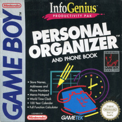 InfoGenius Productivity Pak: Personal Organizer and Phone Book for the Nintendo Game Boy Front Cover Box Scan