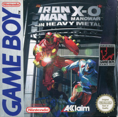 Iron Man / X-O Manowar in Heavy Metal for the Nintendo Game Boy Front Cover Box Scan