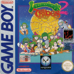 Lemmings 2: The Tribes for the Nintendo Game Boy Front Cover Box Scan
