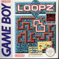 Loopz for the Nintendo Game Boy Front Cover Box Scan